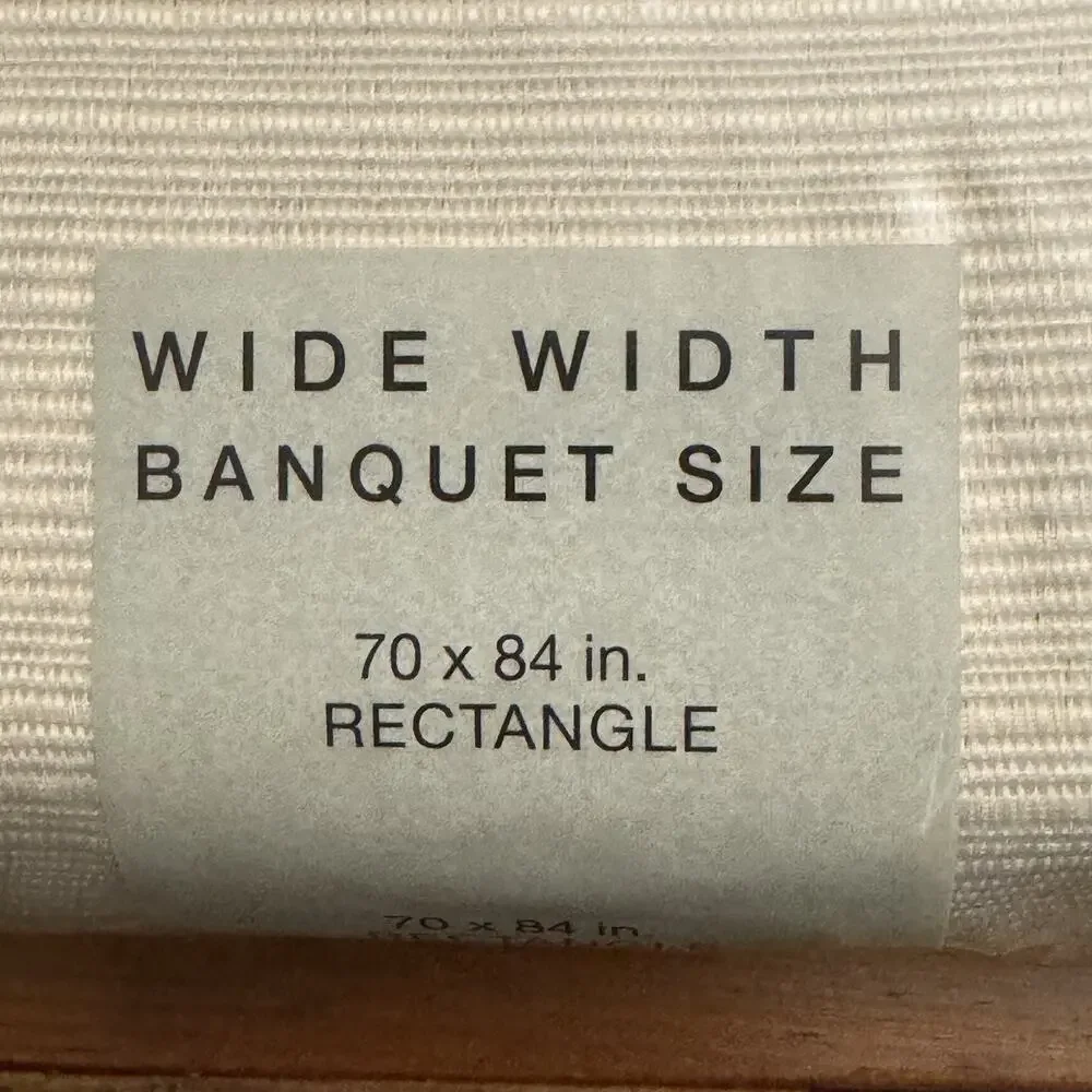 Accents Milk White 70 x 84 in. OBLONG Highly‎ Textured Tablecloth
